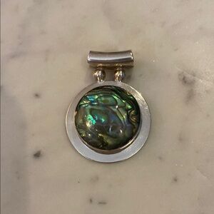 CII 925 Mexico Silver Pendant with Abalone Shell